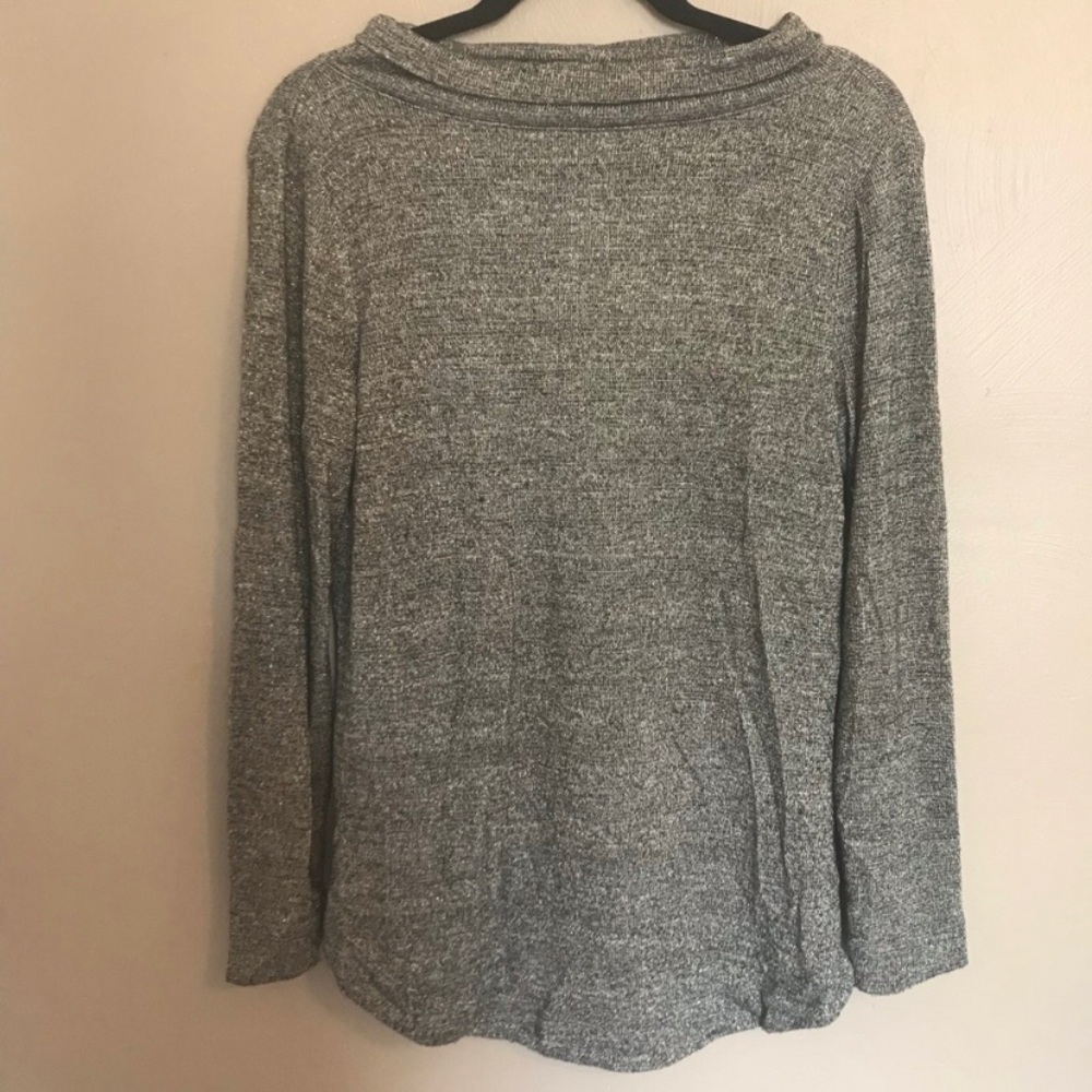 Bronze Sparkle Cowl Neck Top